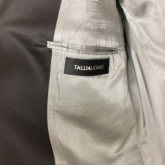 Tallia Uomo Men's Black Tuxedo Jacket Size 44R Wedding Prom - Picture 6 of 8